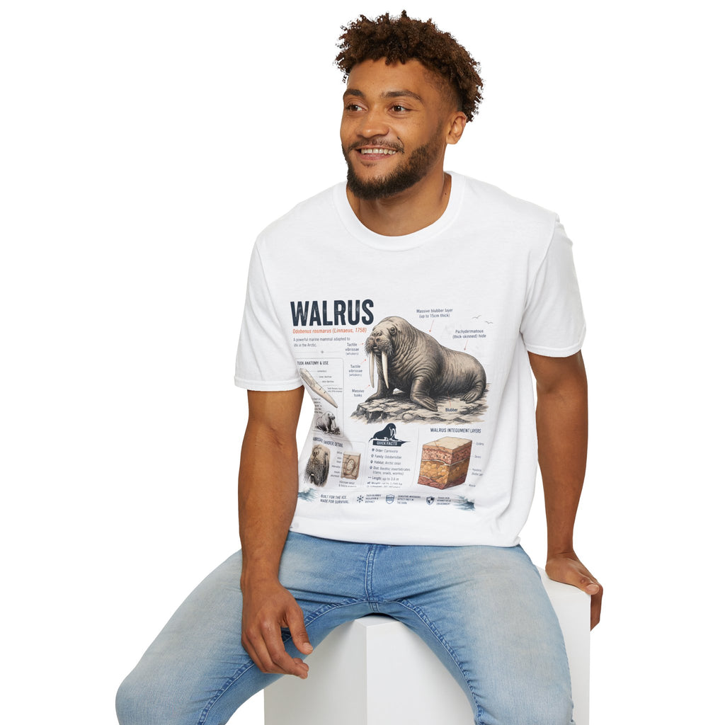 Walrus Anatomy T-Shirt — Illustrated Marine Mammal Facts Tee