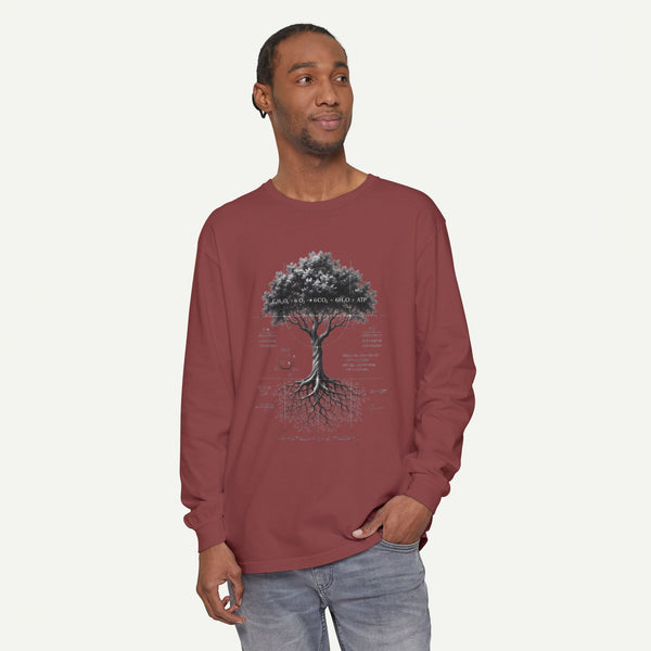 Long Sleeve T-Shirt — Botanical Tree of Life Illustration