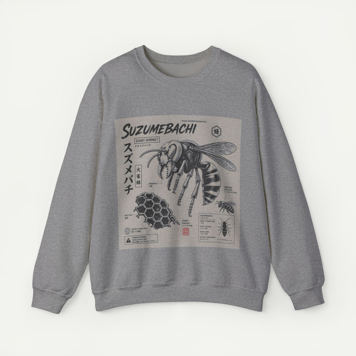 Suzumebachi Hornet Anatomy Crewneck Sweatshirt