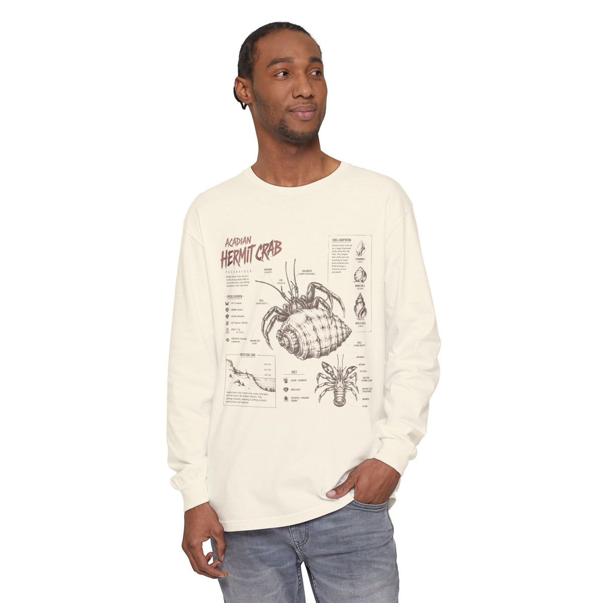Hermit Crab Anatomy Long Sleeve Tee