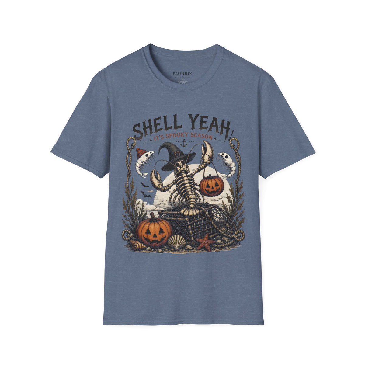 Shell Yeah! It's Spooky Season Tee — Halloween Crab Witch Graphic T-Shirt