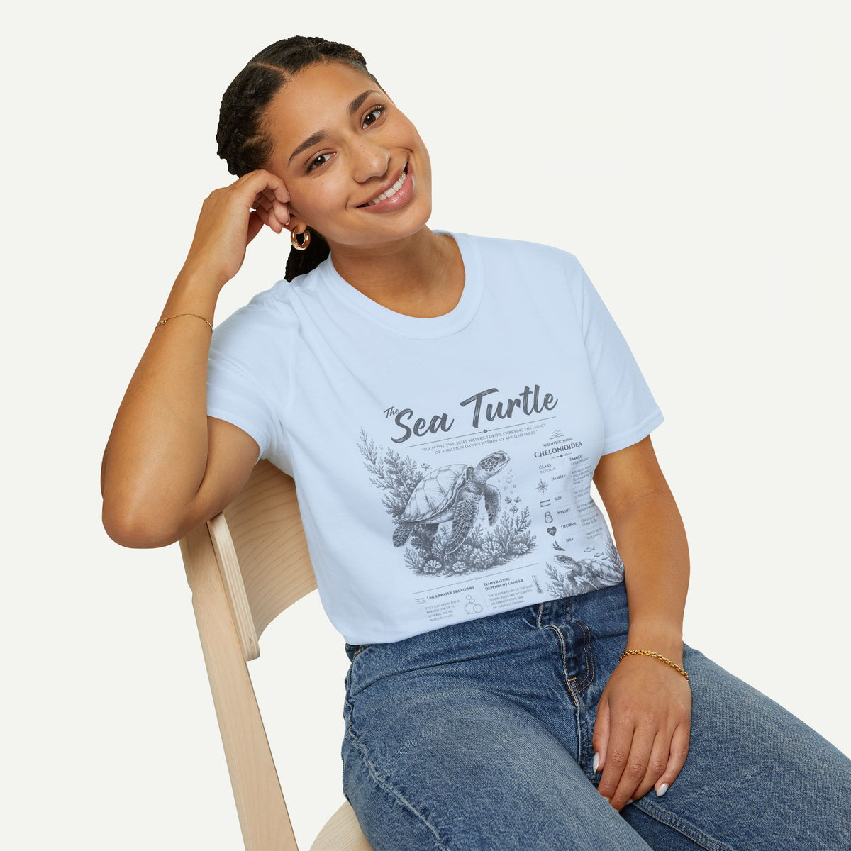 Sea Turtle Anatomy T-Shirt — Vintage Marine Illustration Tee