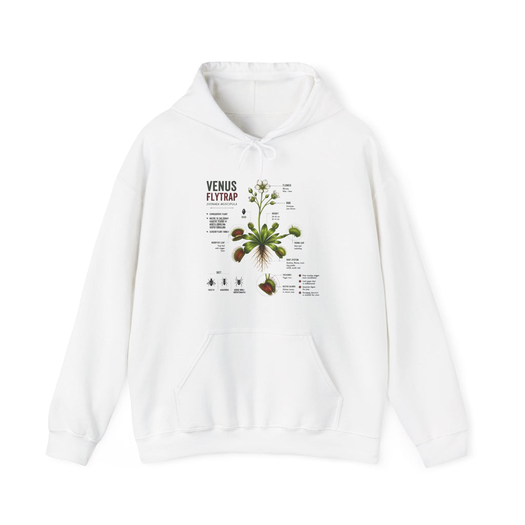 Venus Flytrap Botanical Hoodie – Illustrated Carnivorous Plant Guide