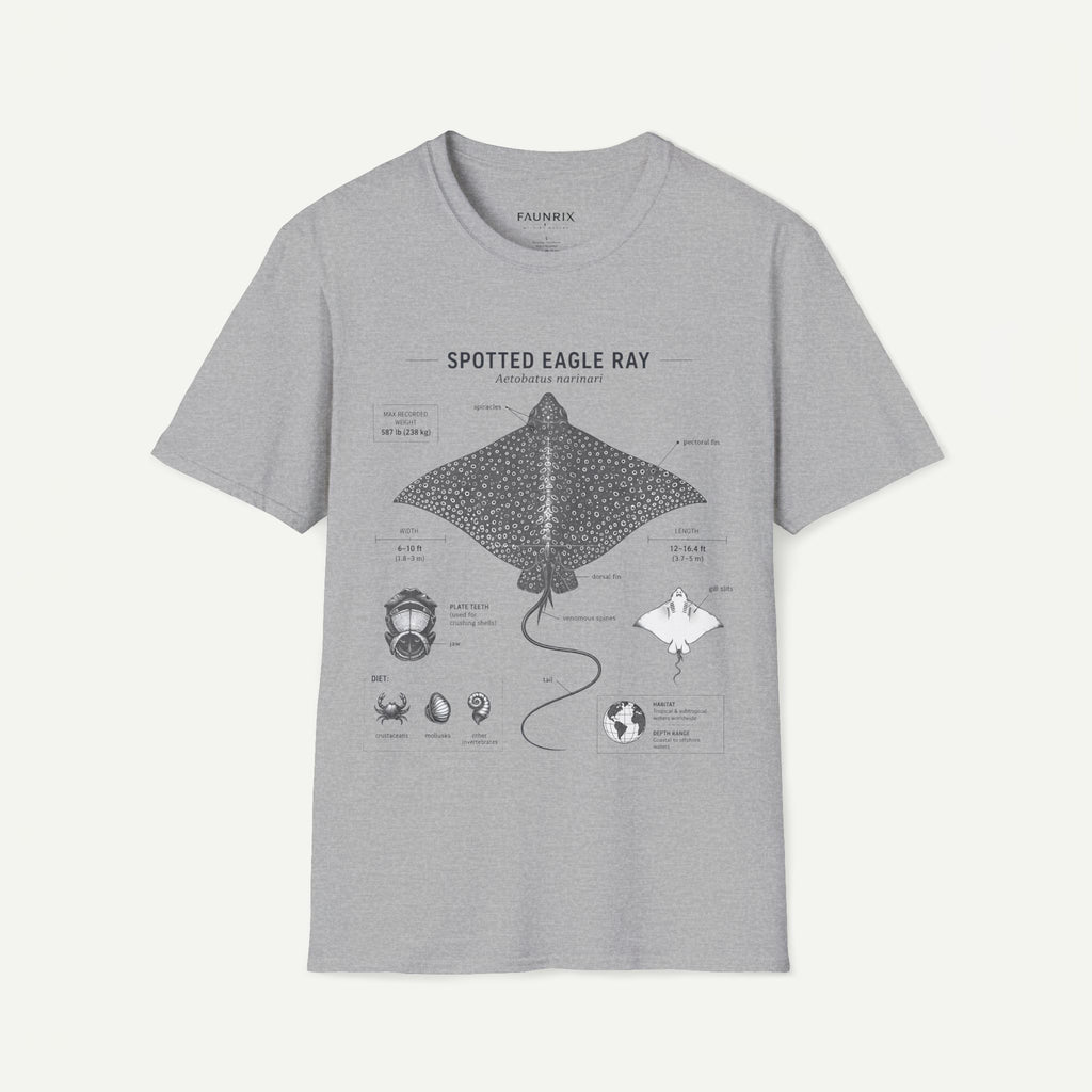Spotted Eagle Ray Anatomy T-Shirt — Marine Life Graphic Tee