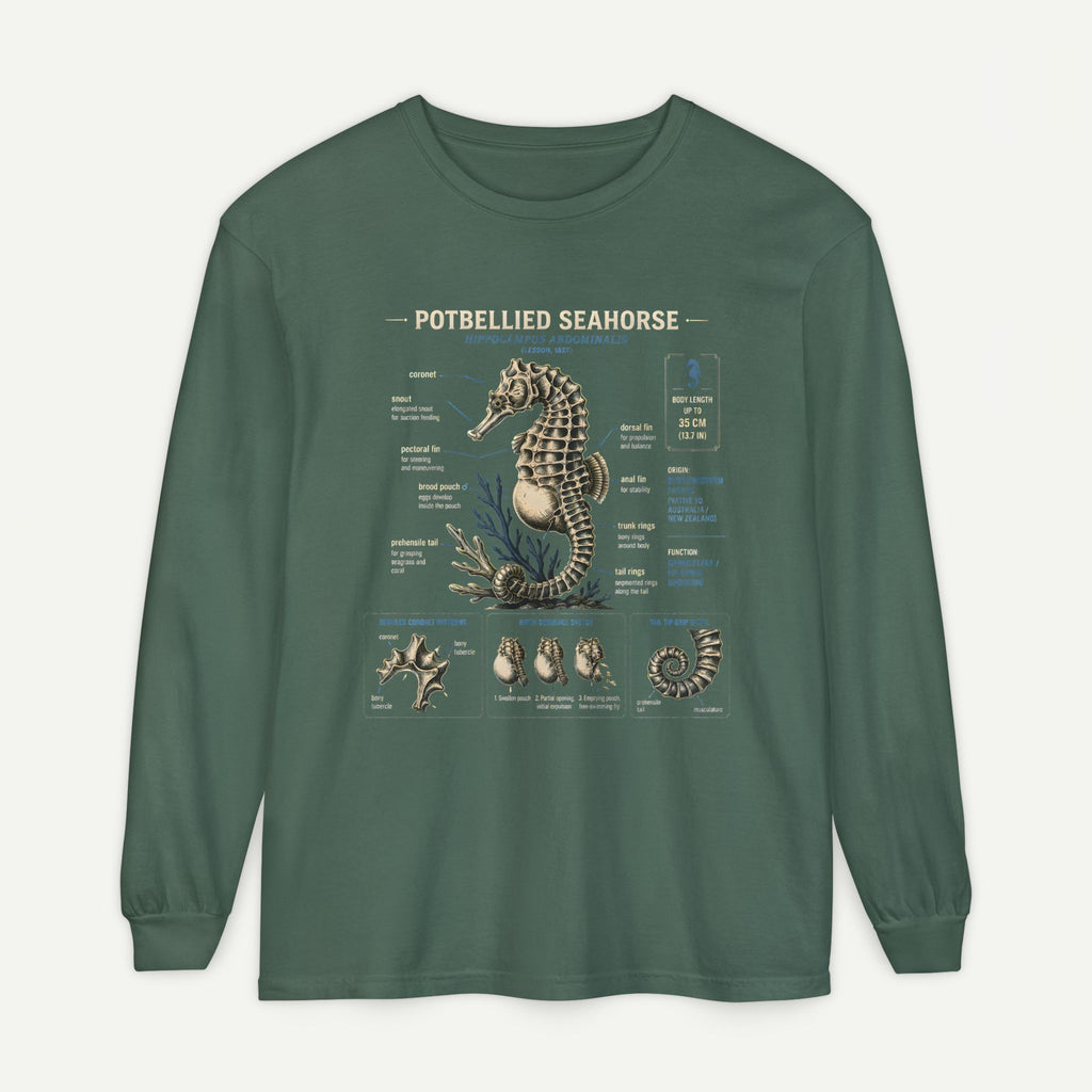 Seahorse Anatomy Long Sleeve Tee
