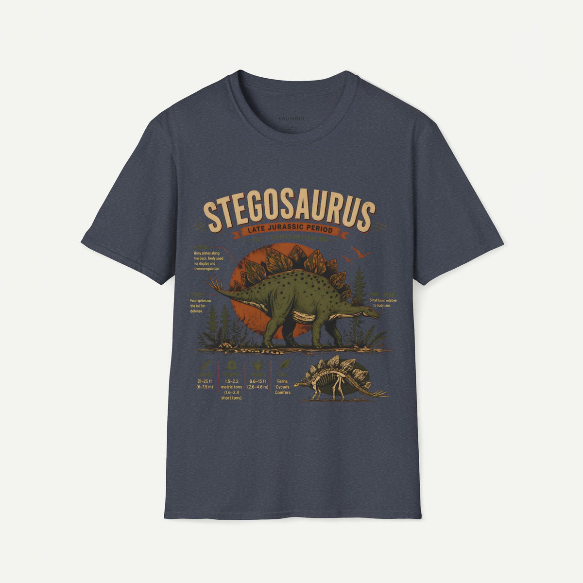Stegosaurus Anatomy T-Shirt — Vintage Dinosaur Tee