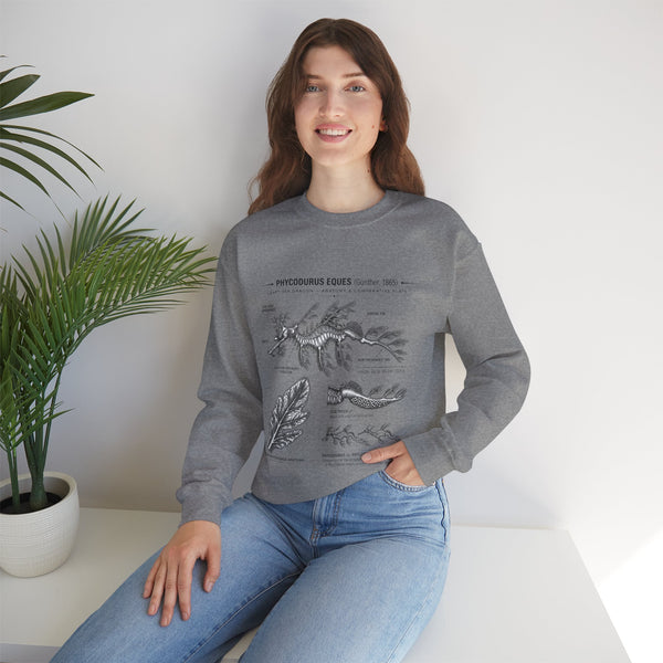 Botanical Anatomy Sweatshirt — Vintage Phycodurus Eques Seaweed Illustration
