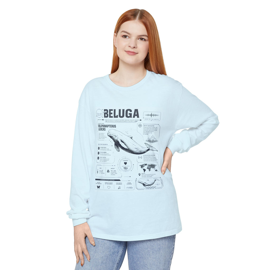Beluga Whale Anatomy Long Sleeve Tee