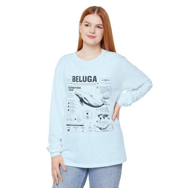 Beluga Whale Anatomy Long Sleeve Tee