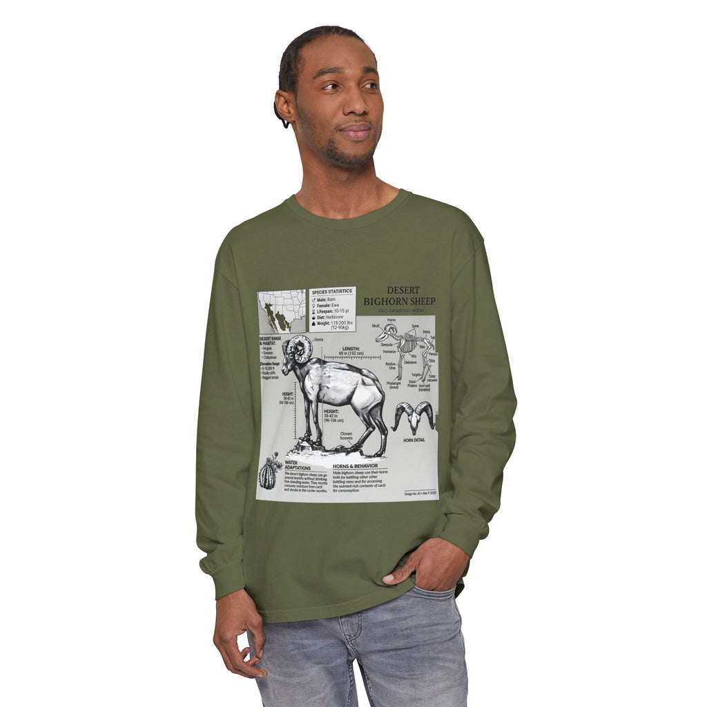 Desert Bighorn Sheep Diagram Long Sleeve T-Shirt