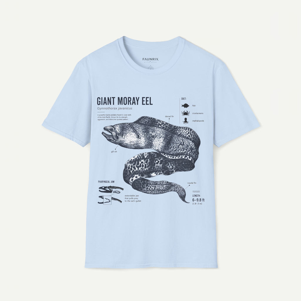 Moray Eel Anatomy Graphic T-Shirt — Vintage Scientific Illustration Tee