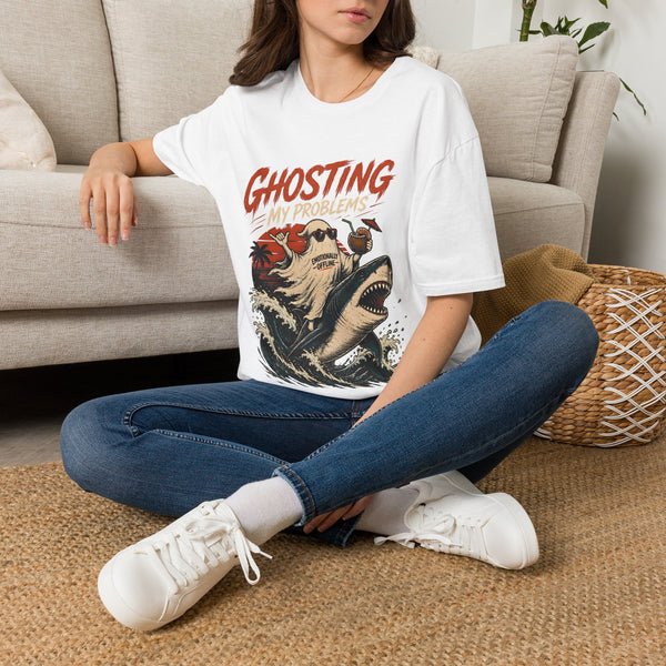 Ghosting My Problems T-Shirt — Funny Sloth Vacation Graphic Tee