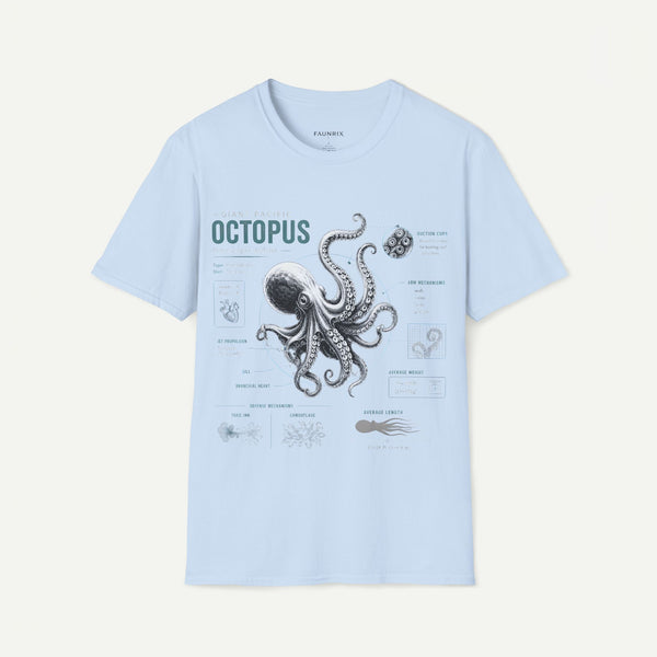 Octopus Anatomy Tee — Vintage Marine Illustration T-Shirt