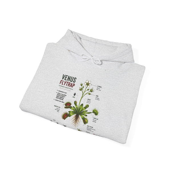 Venus Flytrap Botanical Hoodie – Illustrated Carnivorous Plant Guide