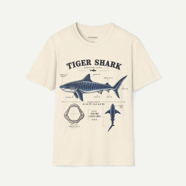 Tiger Shark Anatomy T-Shirt — Vintage Marine Biology Graphic Tee