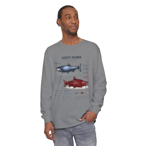 Sockeye Salmon Anatomy Long Sleeve Tee