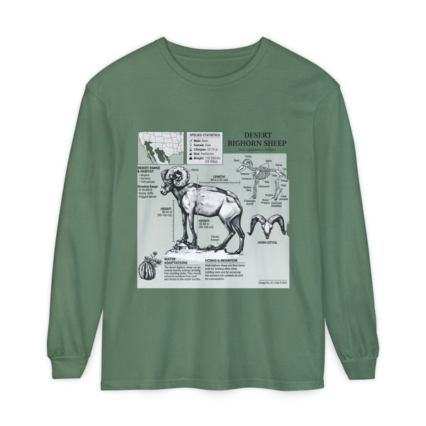 Desert Bighorn Sheep Diagram Long Sleeve T-Shirt