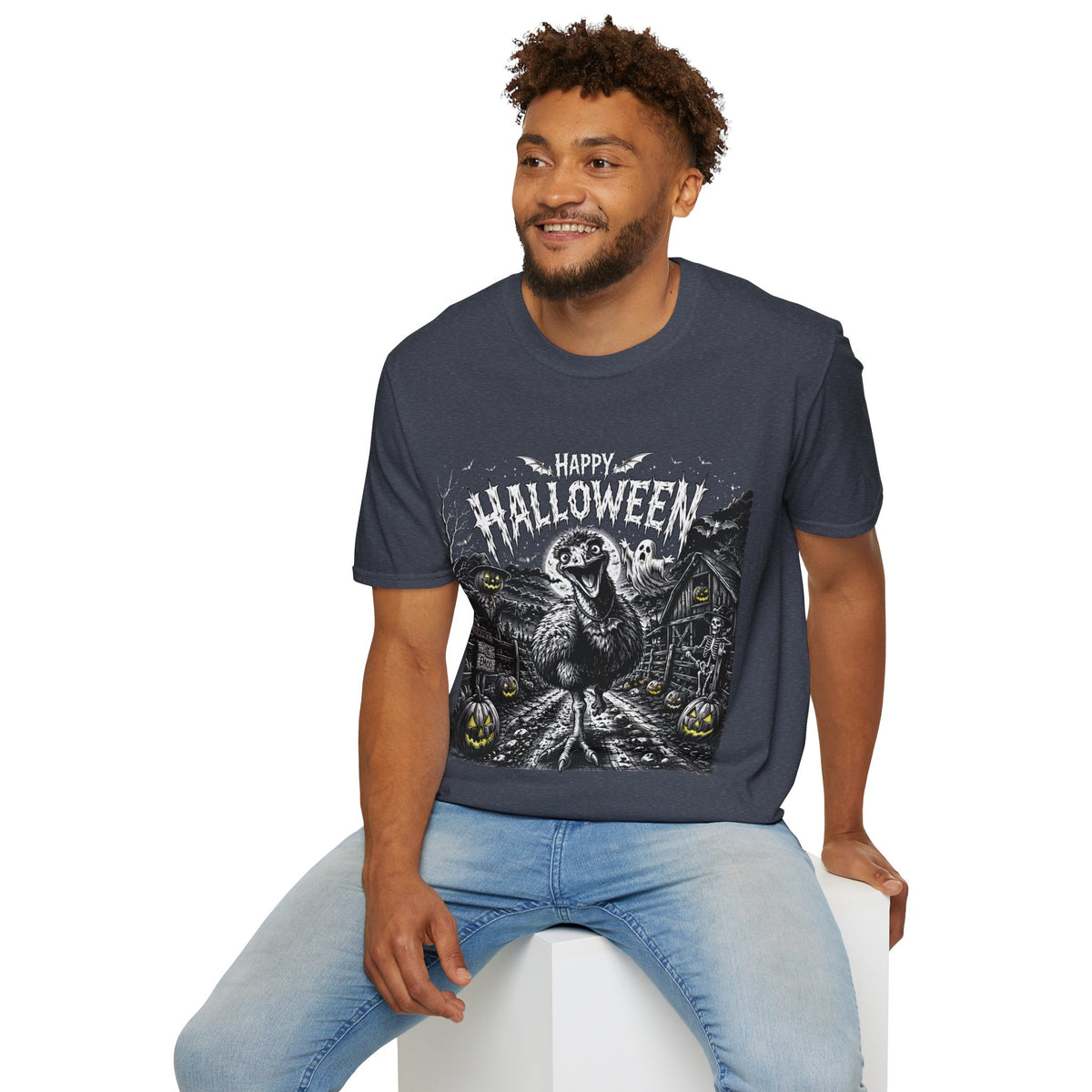 Halloween Vintage Goose T-Shirt — Happy Halloween Retro Horror Graphic