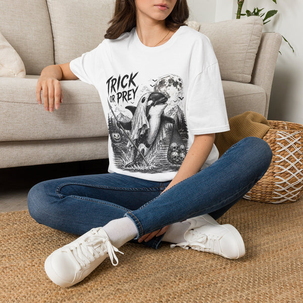 T-Shirt — Trick or Prey Halloween Orca Tee