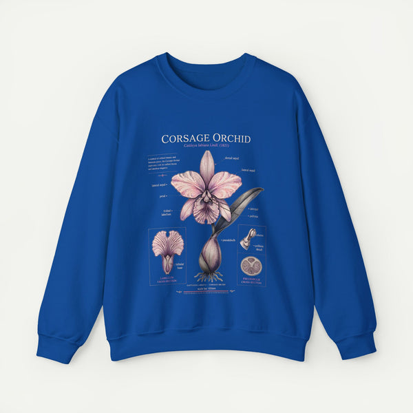 Corsage Orchid Sweatshirt — Botanical Anatomy Floral Crewneck