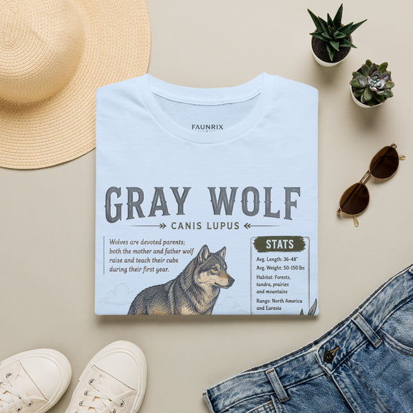 Gray Wolf Anatomy T-Shirt — Canis Lupus Nature Facts Tee