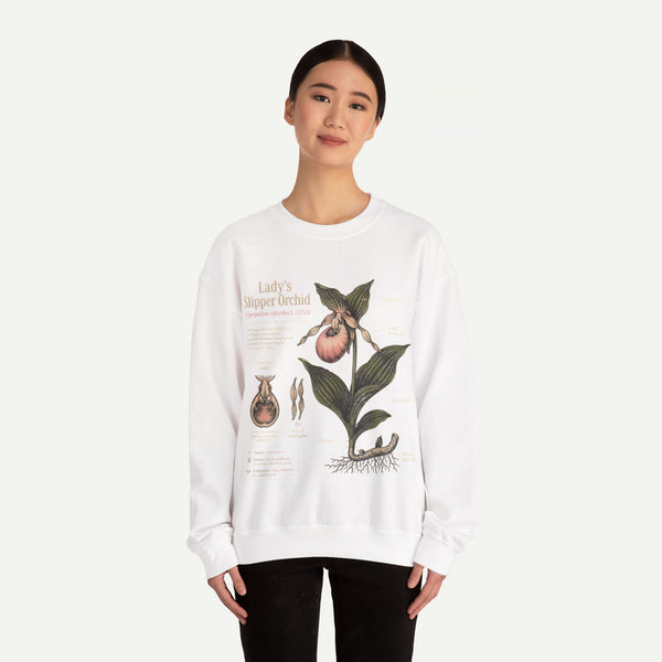 Lady's Slipper Orchid Botanical Sweatshirt