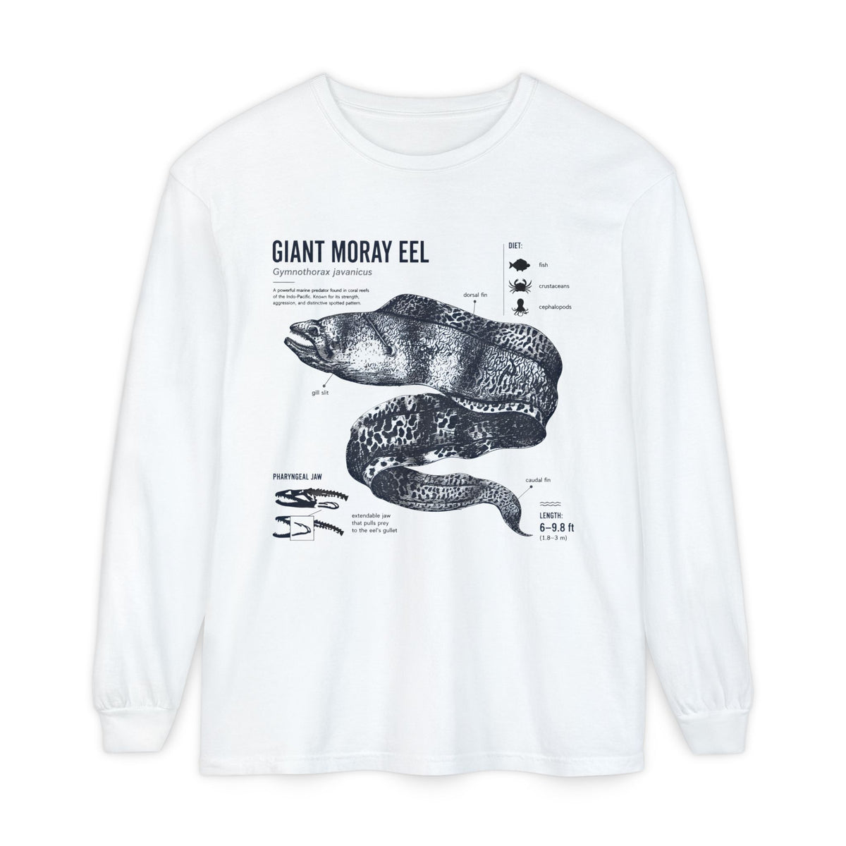 Giant Moray Eel Anatomy Long Sleeve Shirt