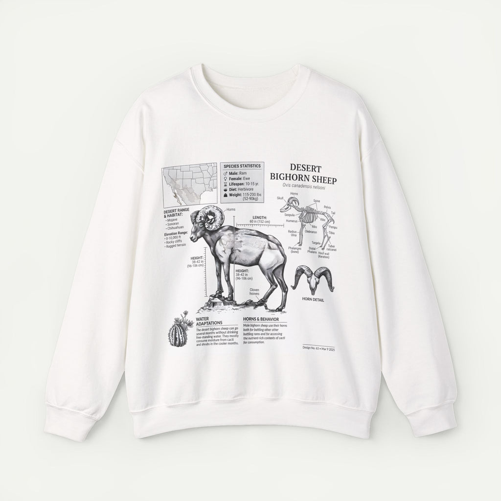 Desert Bighorn Sheep Anatomy Sweatshirt