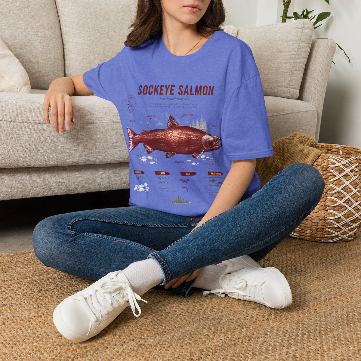 Sockeye Salmon T-Shirt — Vintage Fish Anatomy Tee