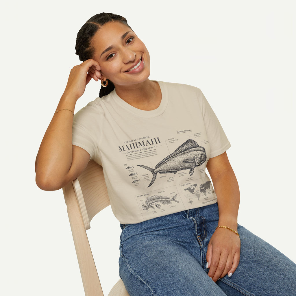 Mahi Mahi Fish Anatomy T-Shirt — Vintage Ocean Explorer Graphic Tee