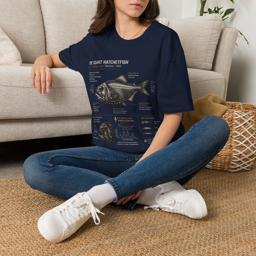Hatchetfish Anatomy T-Shirt — Vintage Scientific Fish Diagram Tee