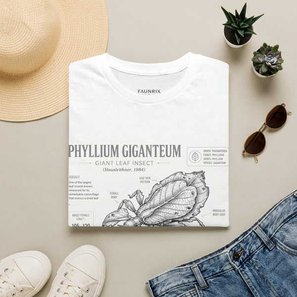 Phyllium Giganteum Anatomy T-Shirt — Botanical Insect Illustration Tee