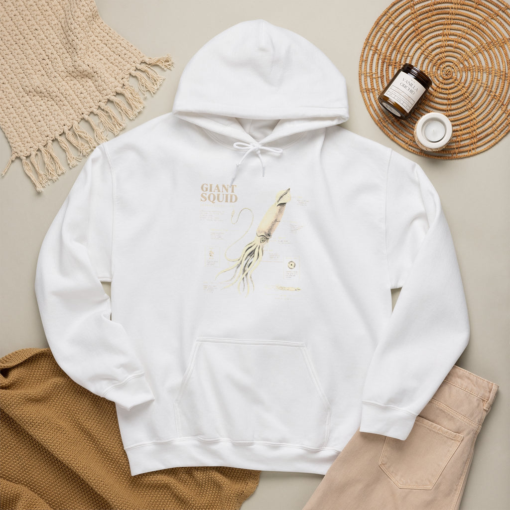 Giant Squid Hoodie – Minimal Nautical Illustration Sweatshirt