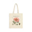 Peony Botanical Tote Bag — "Common Peony" Canvas Shopper