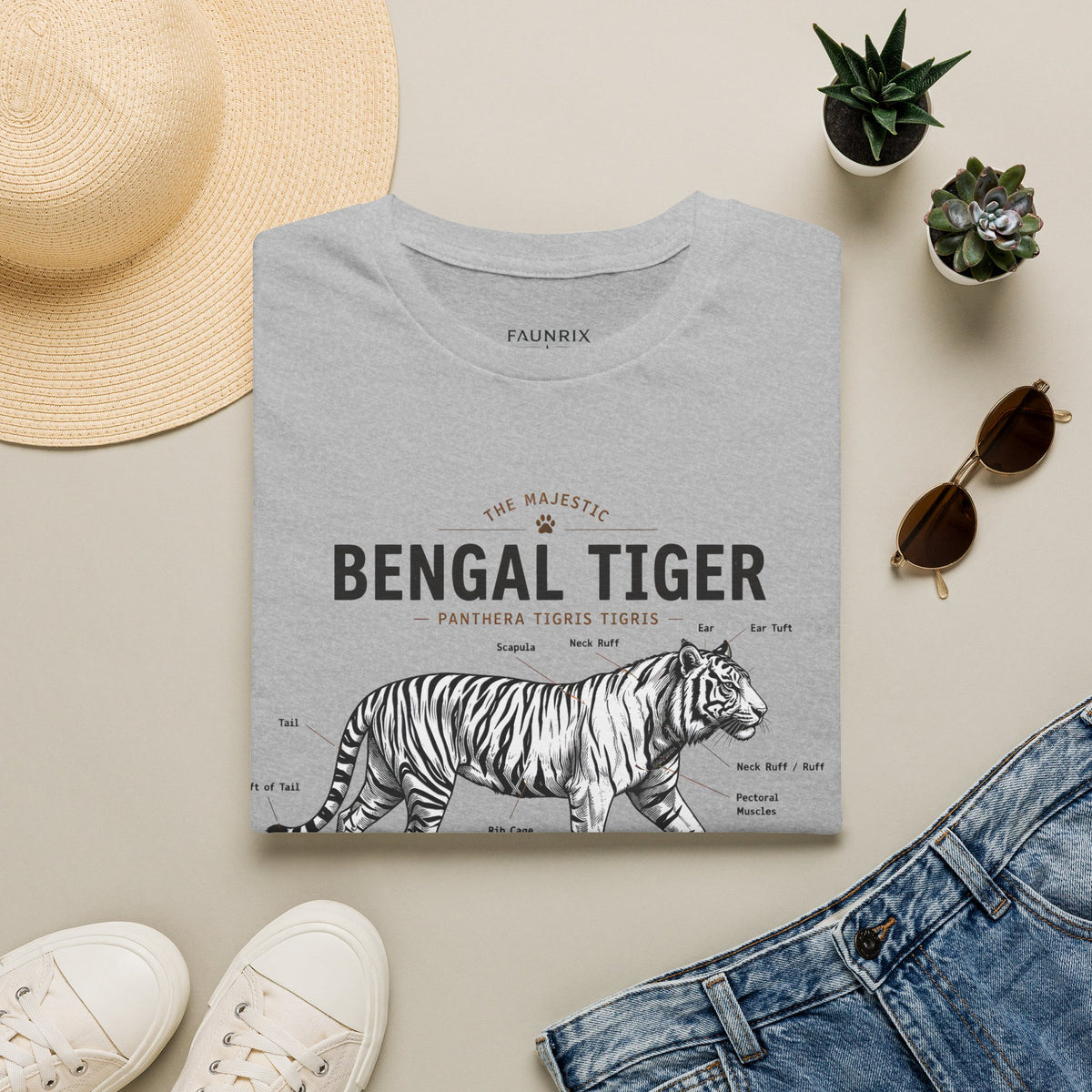 Bengal Tiger Vintage Anatomy T-Shirt