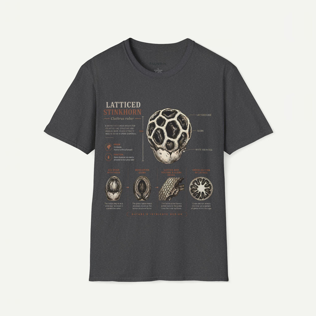 Botanical Latticed Stinkhorn  Anatomy  Vintage Naturalist Shirt