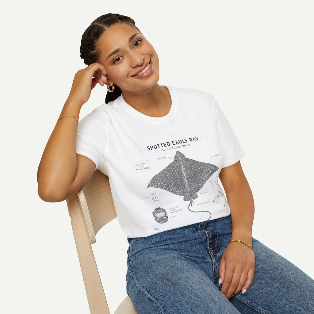 Spotted Eagle Ray Anatomy T-Shirt — Marine Life Graphic Tee