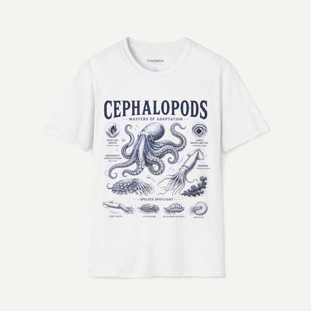 Cephalopods T-Shirt — Masters of Adaptation Vintage Octopus Graphic Tee