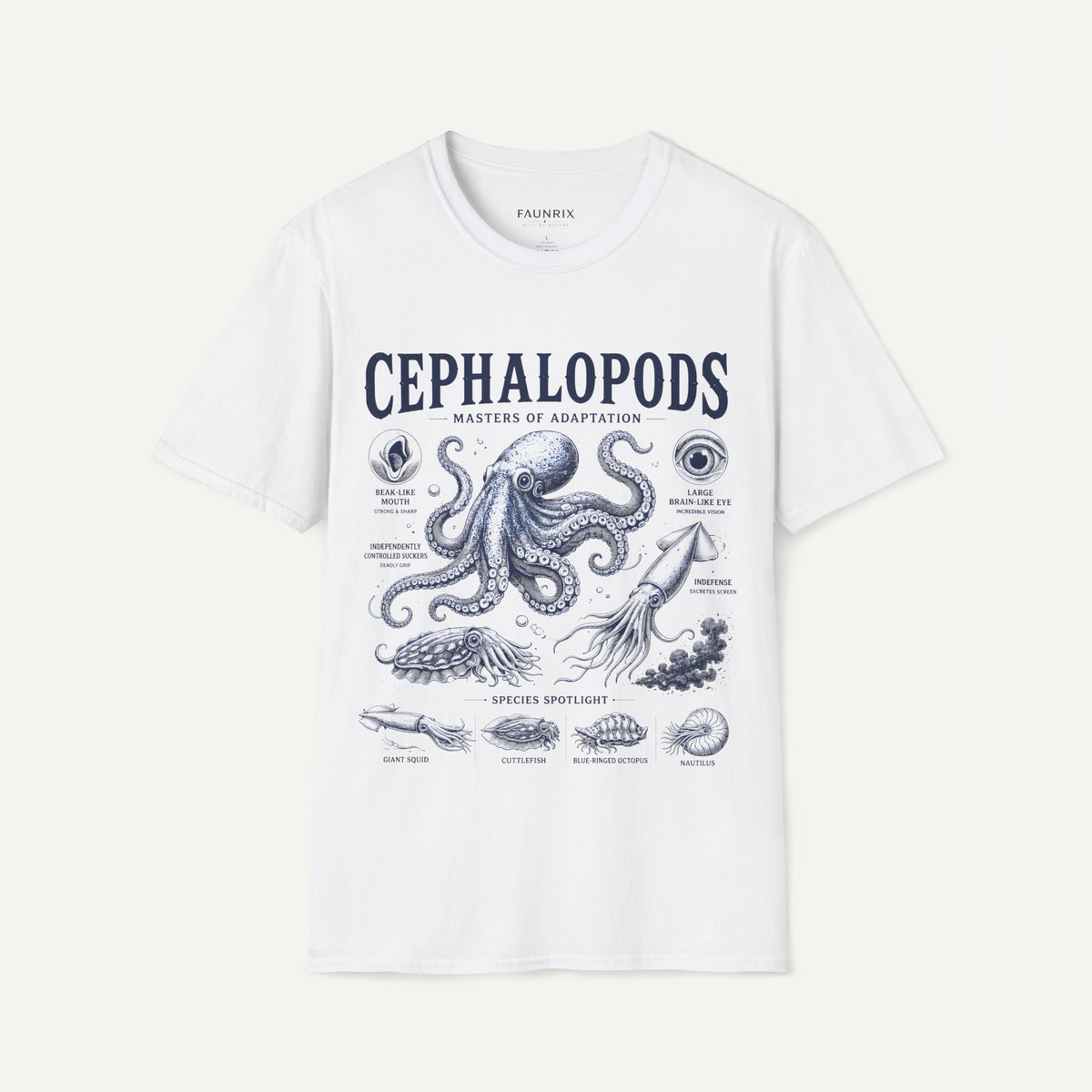 Cephalopods T-Shirt — Masters of Adaptation Vintage Octopus Graphic Tee