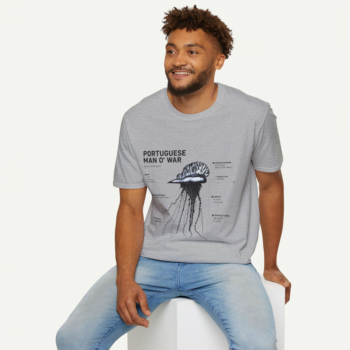 Portuguese Man O' War Anatomy T-Shirt — Marine Biology Graphic Tee