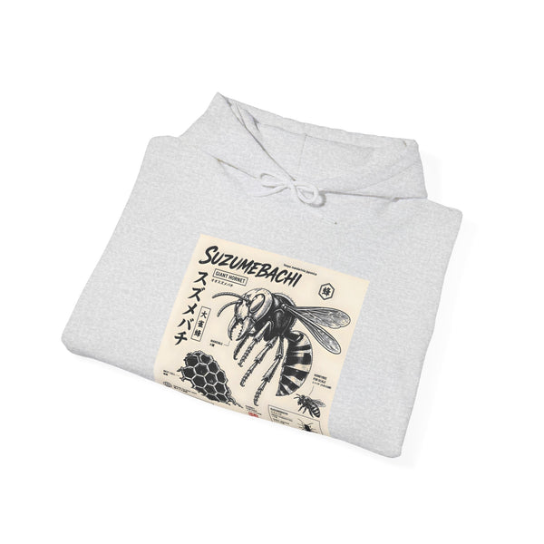 Honey Bee Anatomy Hoodie — Vintage Japanese Beekeeping Art Sweatshirt