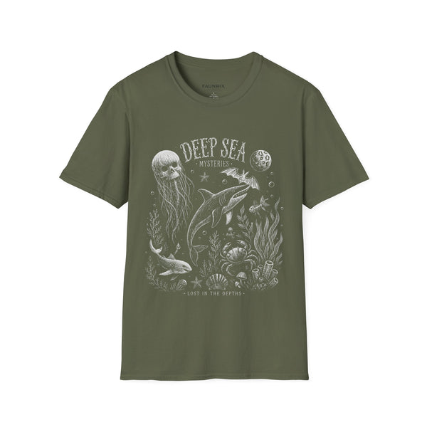 Deep Sea Mysteries T-Shirt — Vintage Ocean Creature Graphic Tee