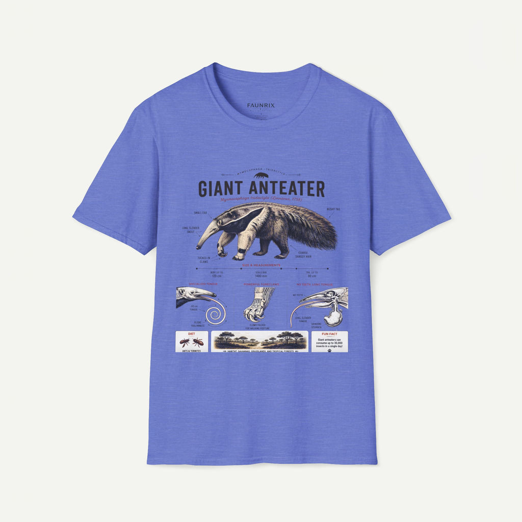 Giant Anteater Anatomy Tee — Vintage Natural History Animal Graphic T-Shirt