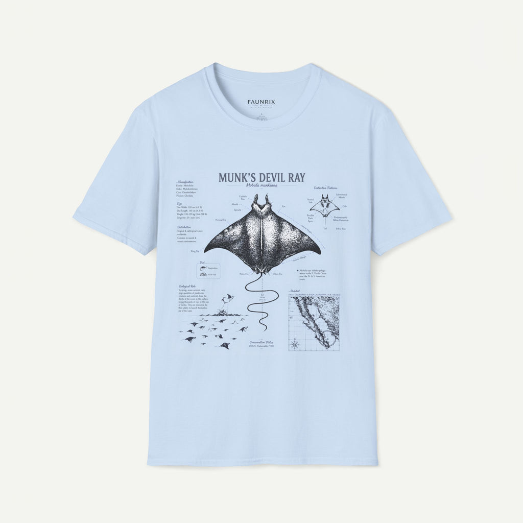 Munk's Devil Ray Anatomy Tee — Vintage Marine Life Illustration T-Shirt