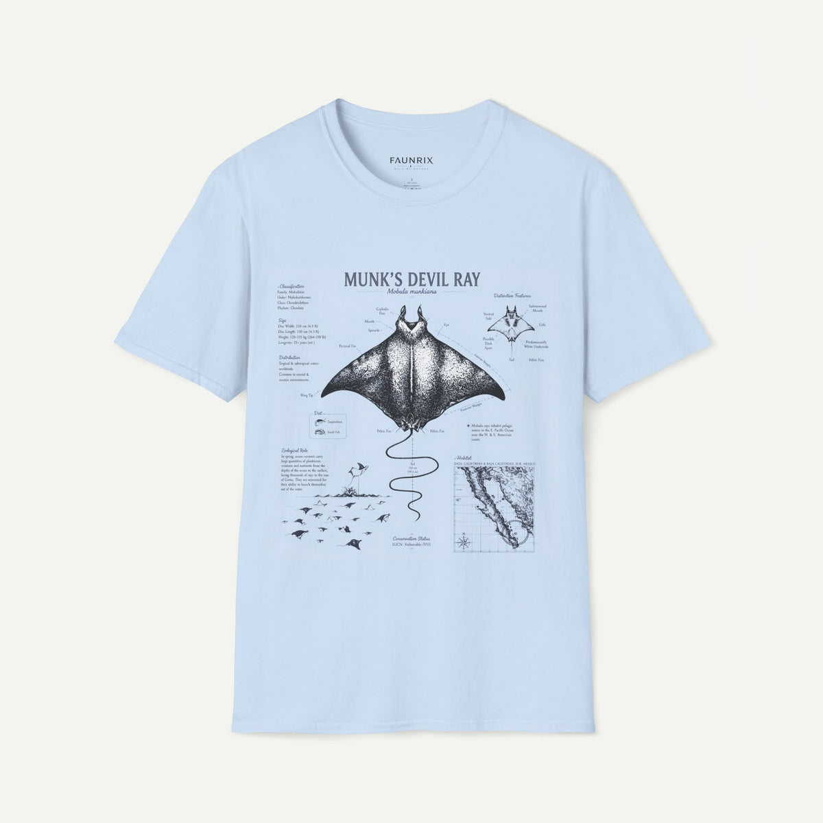 Munk's Devil Ray Anatomy Tee — Vintage Marine Life Illustration T-Shirt