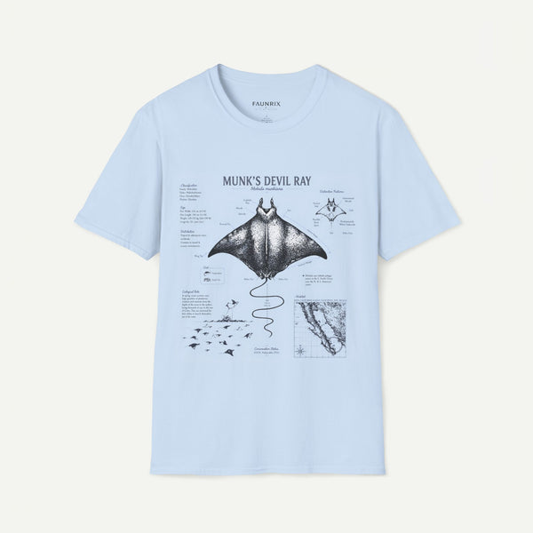 Munk's Devil Ray Anatomy Tee — Vintage Marine Life Illustration T-Shirt