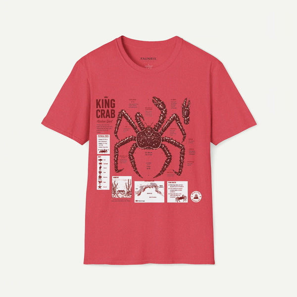 King Crab Anatomy T-Shirt — Vintage Seafood Diagram Tee