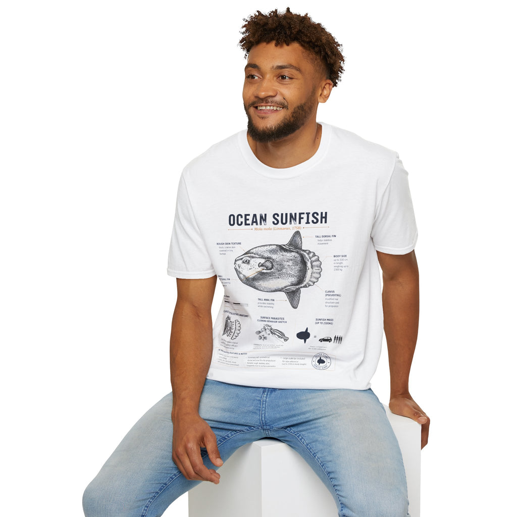 Ocean Sunfish Anatomy T-Shirt — Vintage Marine Biology Graphic Tee