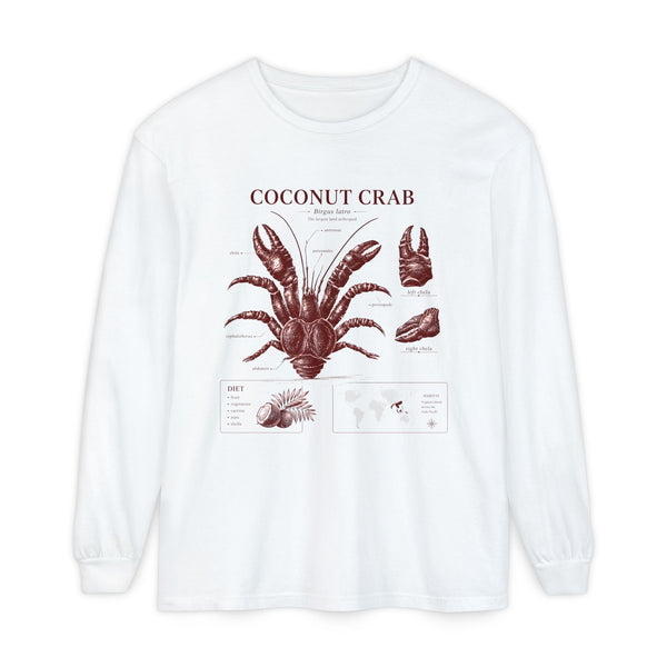 Coconut Crab Long Sleeve Tee — Vintage Marine Illustration