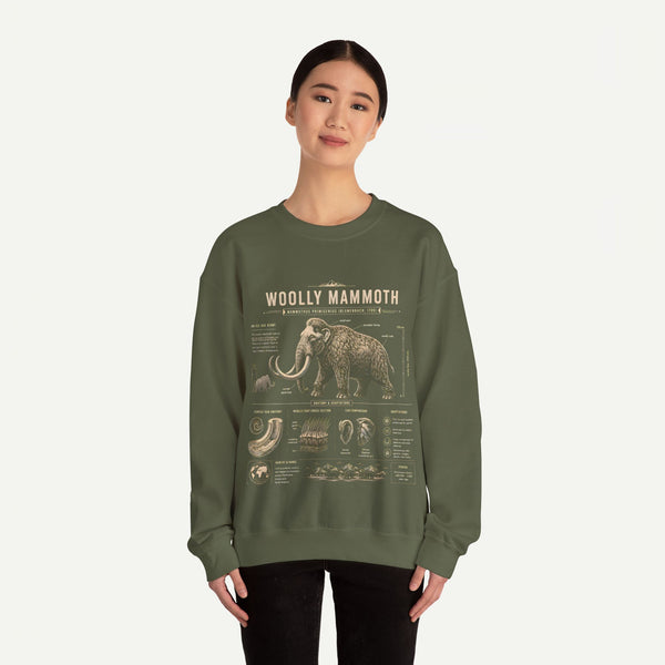 Woolly Mammoth Anatomy Sweatshirt — Vintage Natural History Crewneck
